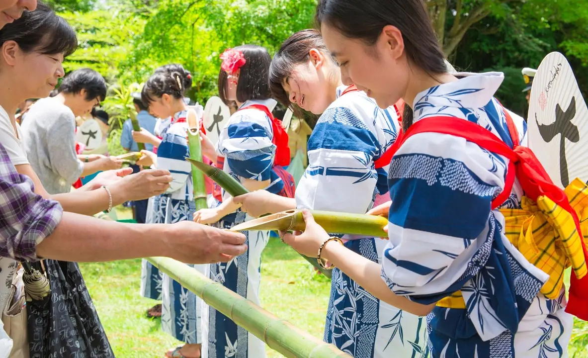竹供養 癌封じ笹酒夏祭り／大安寺